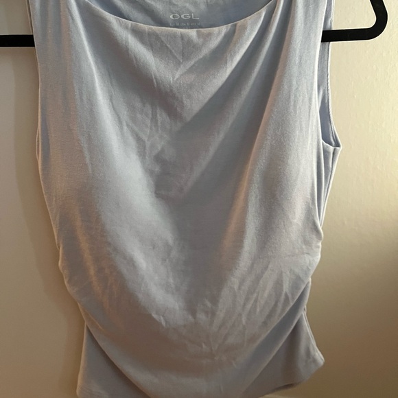 OGL Soft Blue Tank Top Brami Ruched Medium - Picture 1 of 3